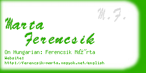 marta ferencsik business card